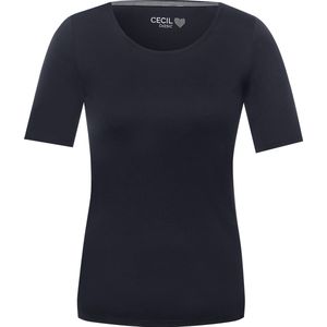 CECIL NOS Lena Dames T-shirt - donker blauw - Maat M