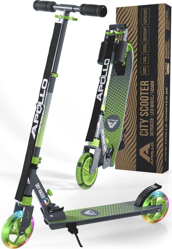 Apollo LED-stadscooter met vering Scooter Skyracer