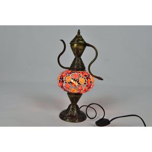 Handgemaakt Turkse Ibrik tafellamp multicolour Oosterse karaf nachtlamp sfeerlamp