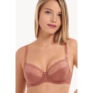 Bruin-rode beugel bh Lisca Evelyn B - E - Bruin - Maat - 75B