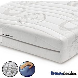 Matras 80x190 - HR 45 Koudschuim - Pocketvering 9-zones - Cool & Fresh -  ca. 21cm dik