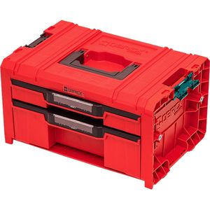 Qbrick System PRO Lade 2 Gereedschapskoffer 2.0 Expert RED ULTRA HD Gereedschapskoffer 450 x 310 x 244 mm 14 l stapelbaar IP54 met 2 laden