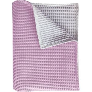 BINK Bedding ledikantdeken Pique (Wafel) dubbelzijdig roze/wit 100 x 150 cm