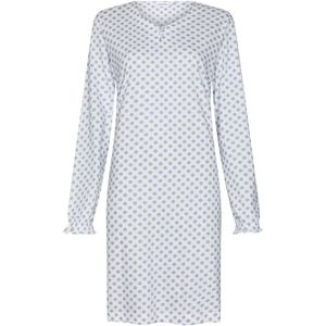 Pastunette - Blue Fog - Nachthemd - Bio Katoen - Wit/Blauw - Maat 38