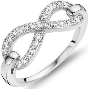 New Bling 9NB 0168 54 Zilveren ring - zirkonia infinity - maat 54 - zilverkleurig