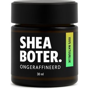 Natuurbazen Shea Boter – 100% Natuurlijk, Ongeraffineerd & Onbewerkt – 30ml in Glazen Pot – Rijk aan Vitamine A, E & Vetzuren – Voor Droge Huid, Lippen, Haar & DIY Cosmetica – Romige Textuur met Natuurlijke Geur