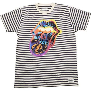 The Rolling Stones - Cyberdelic Heren T-shirt - XL - Zwart/Creme