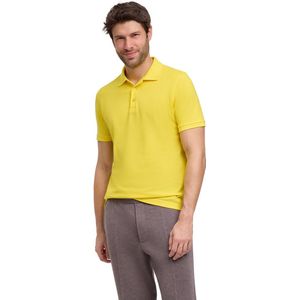 FALKE Basic Polo Shirt Piqué zacht huidvriendelijk katoen polo shirt heren geel - maat M