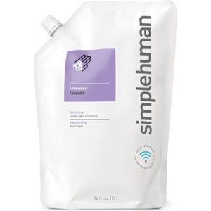 Simplehuman Zeepdispenser Handzeep Navulling - Hersluitbare Verpakking - 1 l - Lavendel
