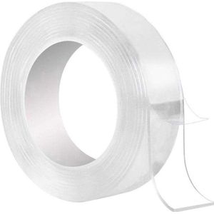Super Sterke Dubbelzijdig Tape – Herbruikbaar en Waterproof – 30 mm breed, 3 Meter - Montagetape - Nano Tape - Plakband Extra Sterk - Transparante Tape Extra Sterk - Transparant