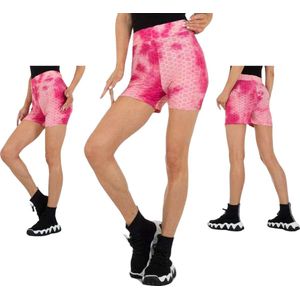 Fashion Stretch korte (sport) broek roze S/M