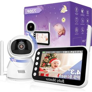 Intelligent 1500mAh Baby Monitor with Camera - 7.1 cm (2.8 inch) LCD Display - Night Vision VOX Temperature Monitoring