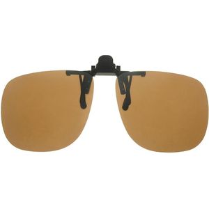 Polariserende Brown Pilot Clip-On Opzetter Zonnebril Voorhanger Opzetbril Overzet Overzetzonnebril