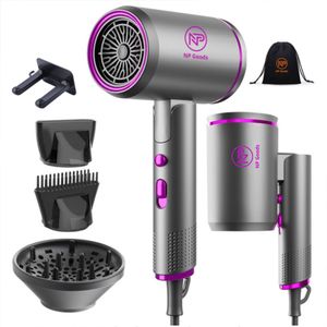 NP Goods Inklapbare Föhn – Föhn met diffuser – Reisföhn – Ionische föhn – Anti-pluis – Voor gezond en styled haar