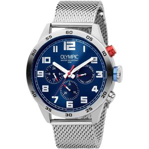 Olympic OL89HSS045 Football Horloge - Staal - Zilverkleurig - 44mm