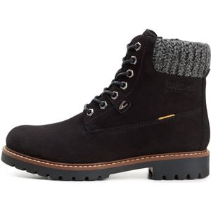 camel active - Hoge Veterschoen - Zwart - Nubuckleer