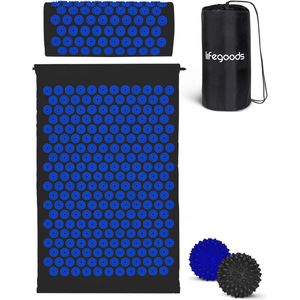 Acupressuurmat voor Pijnverlichting en Ontspanning | Massageset met Triggerpoint Ballen | Draagtas Inclusief