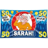 Vlag - Sarah, 50 jaar - 150x90cm