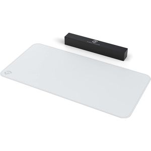 Leather Gaming Surface for Mouse and Keyboard - PU Leather Mouse Pad - White