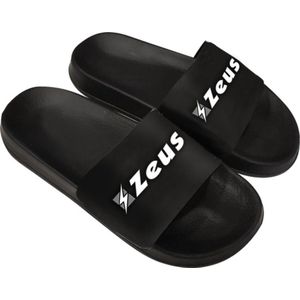 Badslippers/slippers Zeus, Zwart/wit, maat 44