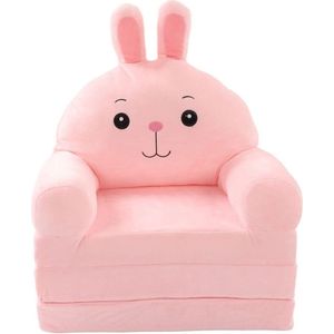 Jojoy - Uitschuifbare Kinderstoel - Kinderbank - Kindersofa - Kinderfauteuils - Kinderzetel - Slaapbank - Roze - KIDSOFA