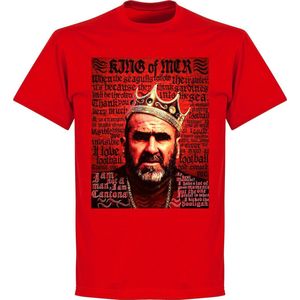 King Cantona Old Skool T-Shirt - Rood - 3XL