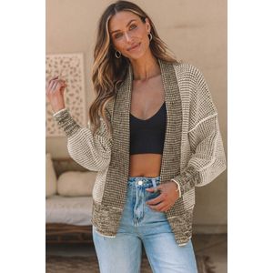 Oversized Vest Dames met kraag - Dames Vest - Abrikoos - Maat S