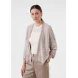 comma - Strickjacke - Gebreid Vest - Met Bloemmotief