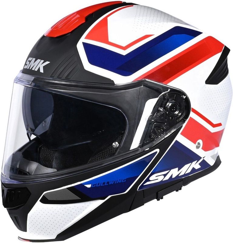 SMK - Gullwing Supertour - Systeemhelm - Wit Blauw