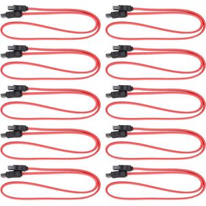 Allecto plus - 10st SATA Verlengkabel 50 cm - Male naar Female - SSD Data Kabel - Externe Harde Schijf - Gegevensoverdracht