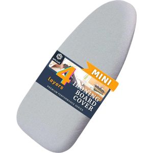 Strijkplankhoes mini 12,5 x 30 inch - Extra zware vulling, warmte-isolerend, anti-aanbak en vlekbestendig