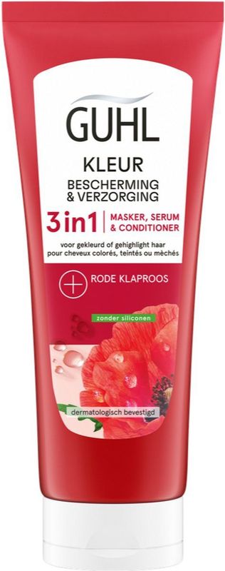 Guhl - Kleur Bescherming 3-in-1 Masker Serum & Conditioner - Rode Klaproos - 200ml