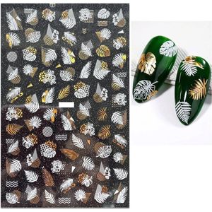 WiseGoods Luxe Nagelstickers Palm Bladeren - Nagel Stickers - Nail Art - Nailart Sticker Voor Nagels / Kunstnagels / Plaknagels