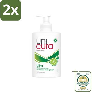 Unicura Vloeibare Handzeep Ultra 250 ml - Voordeelverpakking - 2 stuks - Handzeep - Antibacteriële handzeep