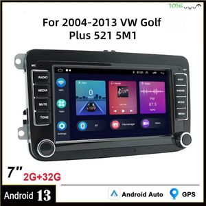 7inch Android 13 Car Stereo 2+32G - for VW Golf Plus 521 5M1 2004-2013 | GPS Navigatie, Draadloos CarPlay, Bluetooth & Achteruitrijcamera