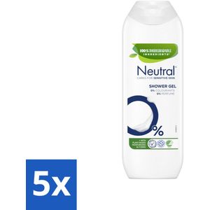 5 x Neutral - Douchegel - Gevoelige huid - Parfumvrij - 250 ml - Hydraterende Douchegel - PH-huidneutraal - Milde Douchegel