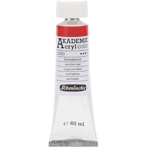 Schmincke AKADEMIE® Acryl color , vermilion red (333), semi-transparant, 60 ml/ 1 fles