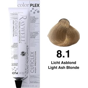 Raywell ColorPlex - Permanente HaarVerf - 8.1 - Licht Asblond -100 ml