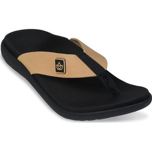 Spenco - Slippers Yumi Pure dames - Black/Tan - Schoenmaat: 42.5 (27.5 cm)