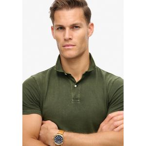 Superdry Studios Jersey Lange Mouw Poloshirt Groen 3XL Man