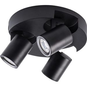 Laurin 3 - rond - wandlamp - plafondlamp spot - incl LED - zwart