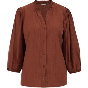 WE Fashion - Blouse - Met Structuur - Regular Fit - 3/4 Mouwen