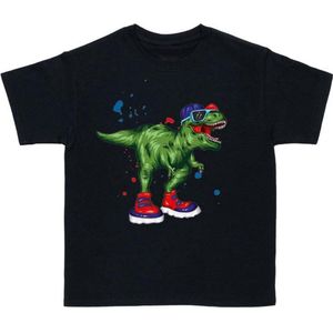 Jonge Dino - T-shirt - Zwart - Kind - 122-128