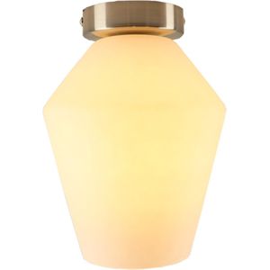 Olucia Gracia - Design Plafondlamp - Glas/Metaal - Chroom;Wit - Overig - 18 cm