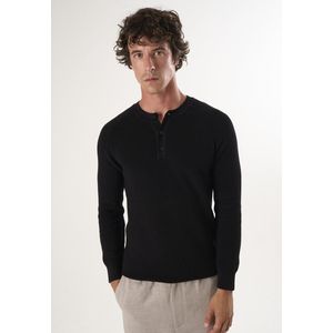 Felix Hardy Ronde Hals Trui - Pullover - Sweater - %100 Katoen Heren Zwart - 2Xl