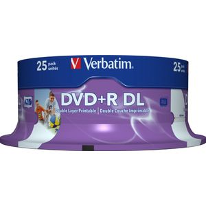 Verbatim DVD+R Double Layer - 8.5 GB - 10 Stuks - Inkjet Printable