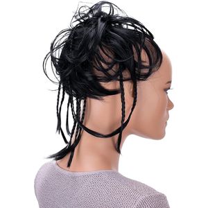 XXL Haarstukje Haarwokkel Bruids Kapsel Opgestoken Volumineus Golvend Knoet Zwart G1D