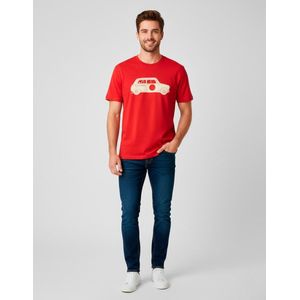 Deus Ex Machinavoor mannen. DMP251209B Mini T-shirt rood (S), Casual, Katoen, Korte mouwen