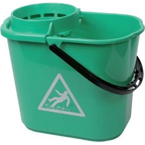 Kunststof mini/midimop emmer / 14 liter / groen