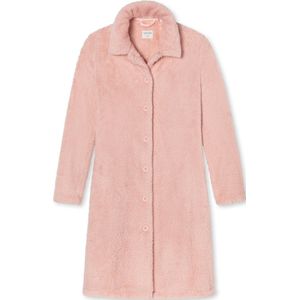 SCHIESSER Essentials badjas - dames teddyfleece kamerjas roze - Maat: XL